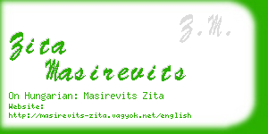 zita masirevits business card